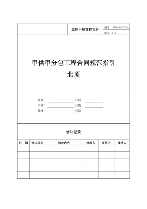 地產(chǎn)公司甲供甲分包工程合同規(guī)范指引