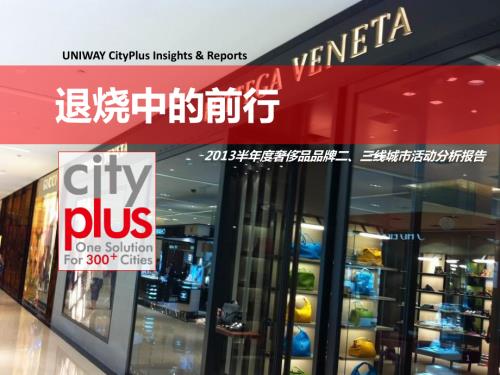 中國二三線城市奢侈品市場活動分析研究報告