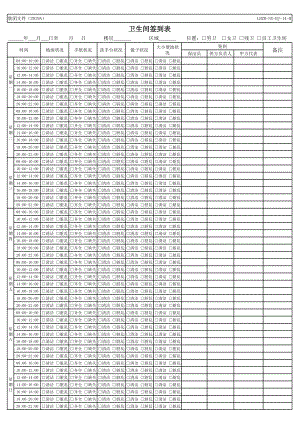物業公司衛生間簽到表2.xls