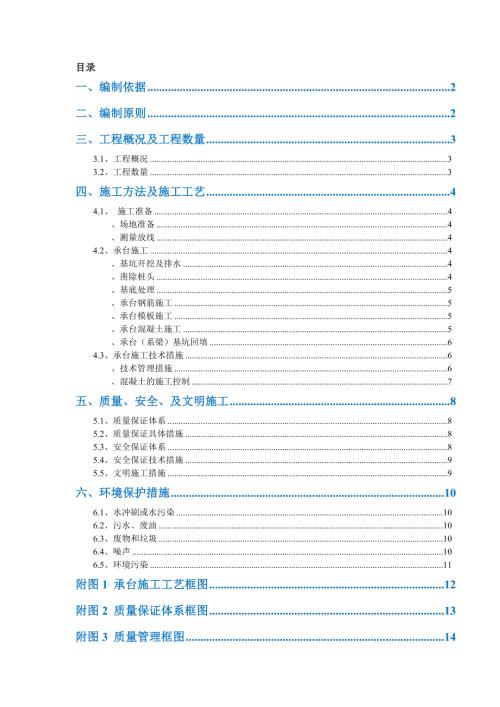 鴨綠江公路大橋接線工程承臺施工方案（12頁）