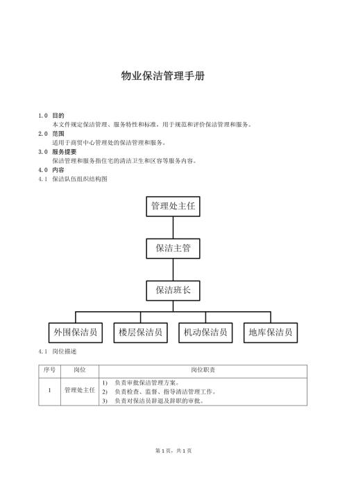 物業公司保潔管理手冊（92頁）
