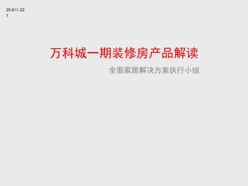 城一期裝修房產品解讀報告（28頁）