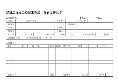 建筑工程竣工檔案工程級（3頁）