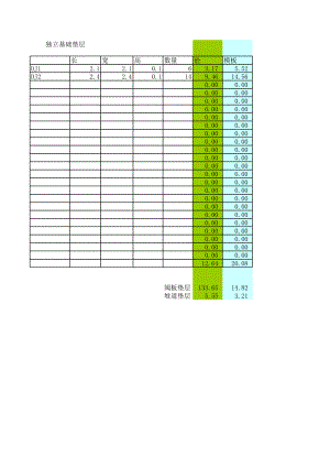 土建工程量自動計算表
