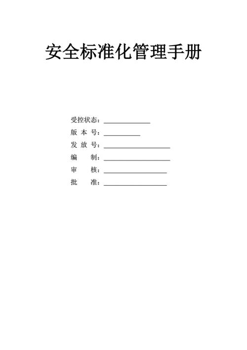 企業各項安全生產標準化管理制度手冊（177頁）