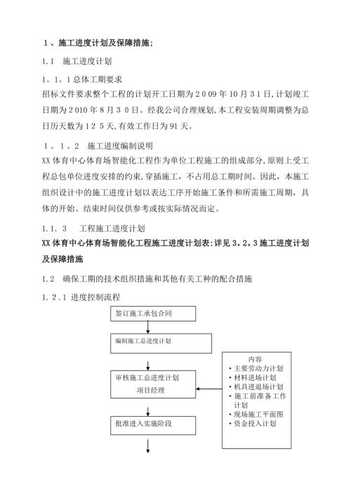 體育場弱電智能化專業施工組織及管理方案（139頁）