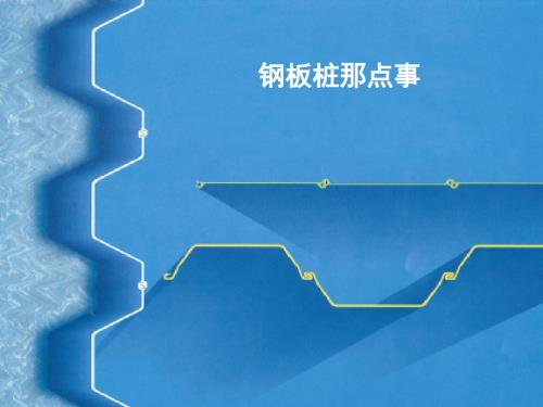 鋼板樁施工特點及支護形式構造培訓課件