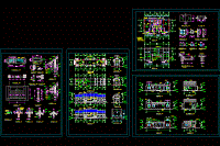 仿古管理用房亭、廊建筑施工圖.dwg