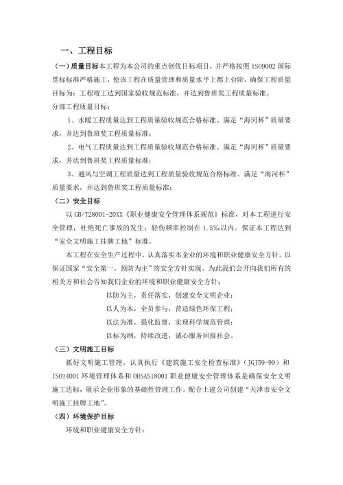 賓館創(chuàng)優(yōu)項目設備安裝工程施工組織設計方案（46頁）