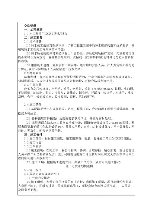 房地產住宅項目熱熔防水卷材施工技術交底 - 頂板（11頁）