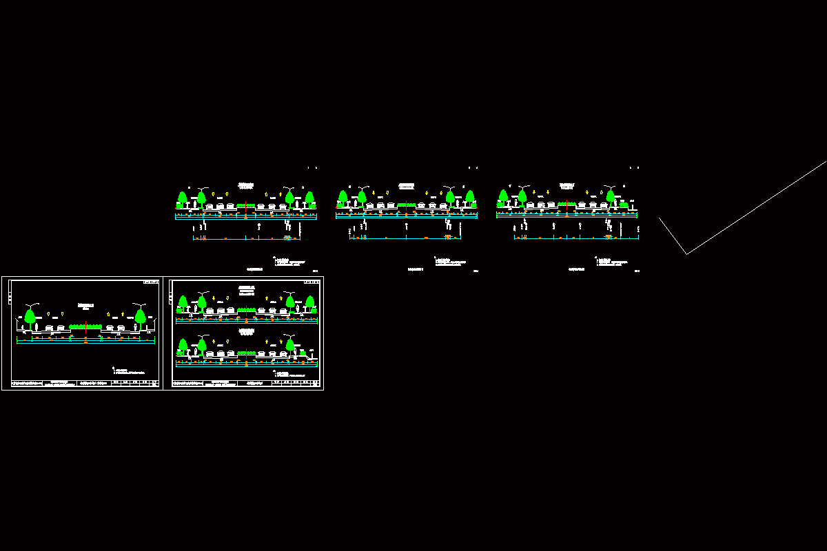 道路管線橫斷面設計圖cad.dwg
