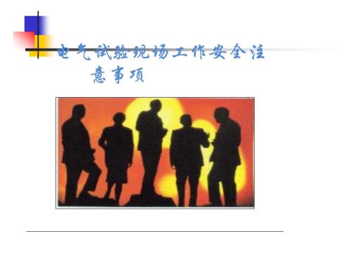 電氣試驗現場工作安全注意事項培訓課件（13頁）