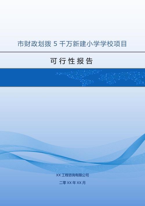 市財政劃撥5千萬新建小學學校項目可行性報告43頁