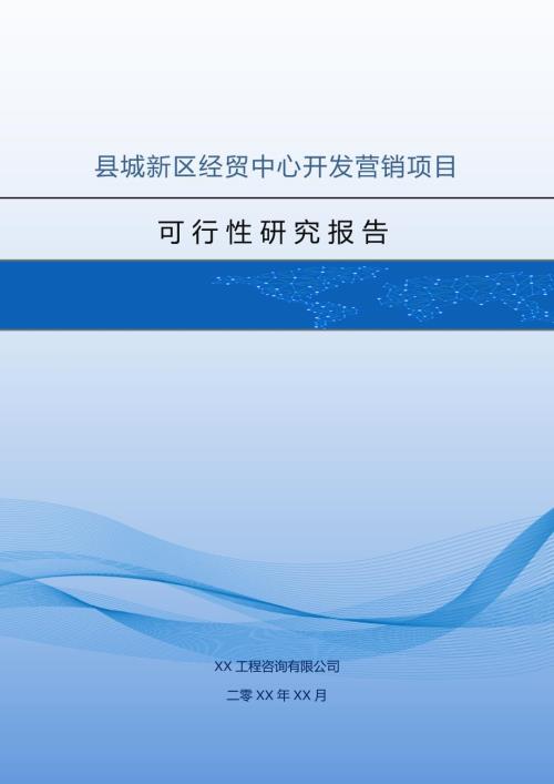 縣城新區經貿中心開發營銷項目可行性研究報告42頁