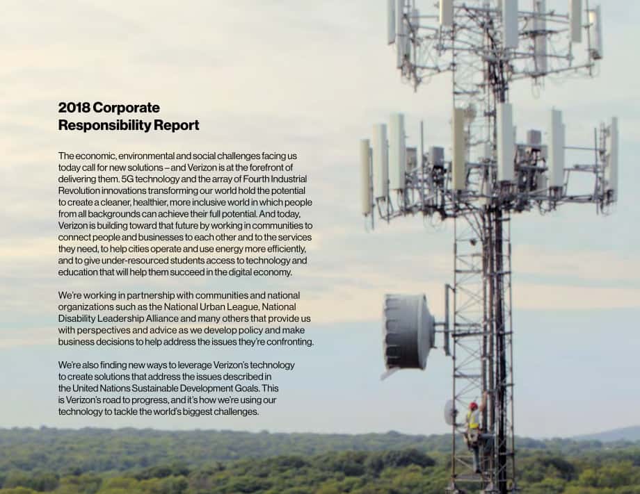 威瑞森電信（VERIZON COMMUNICATIONS）2018年環境、社會和治理（ESG）報告（英文版）（71頁）.pdf_第2頁