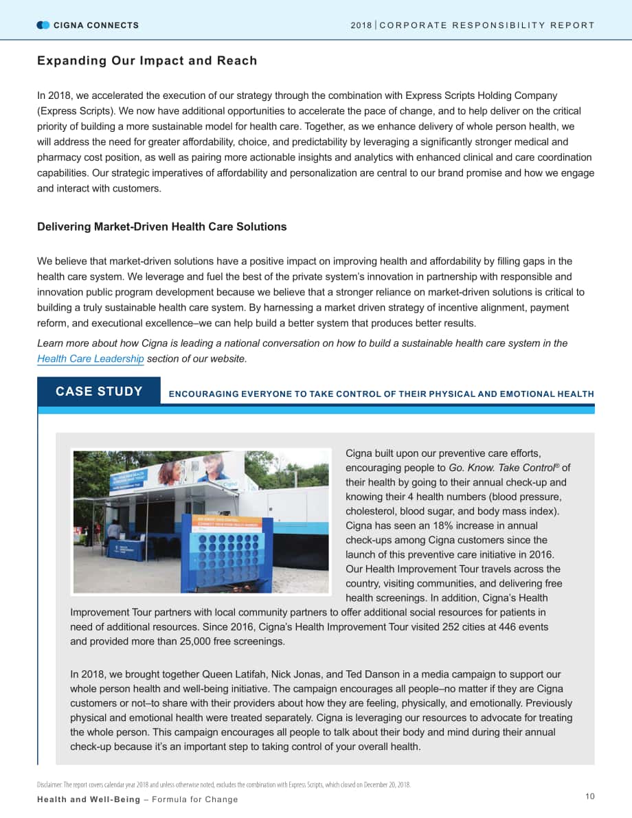 信諾（CIGNA）2018年企業社會責任報告（英文版）（107頁）.pdf_第10頁