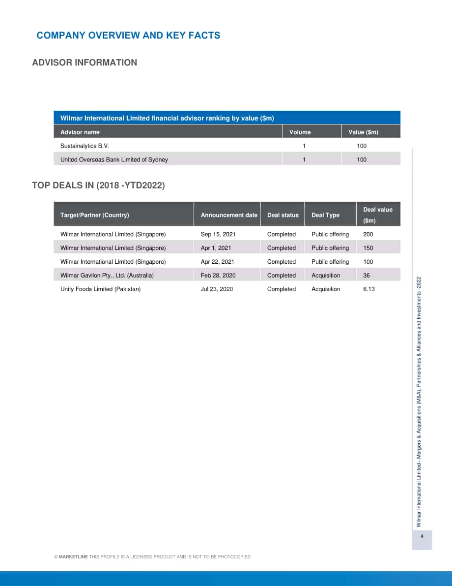 MarketLine：豐益國際公司并購、聯(lián)盟與投資分析報(bào)告（英文版）（83頁）.pdf_第4頁