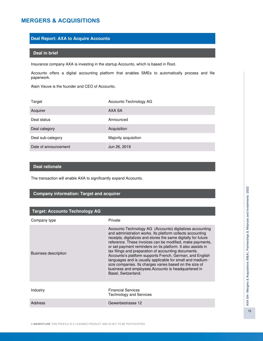 MarketLine：安盛（AXA）并購、聯盟與投資分析報告（英文版）（456頁）.pdf_第15頁