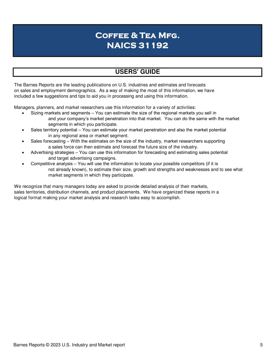 2023年美國咖啡和茶制造產業與市場報告（英文版）（184頁）.pdf_第5頁