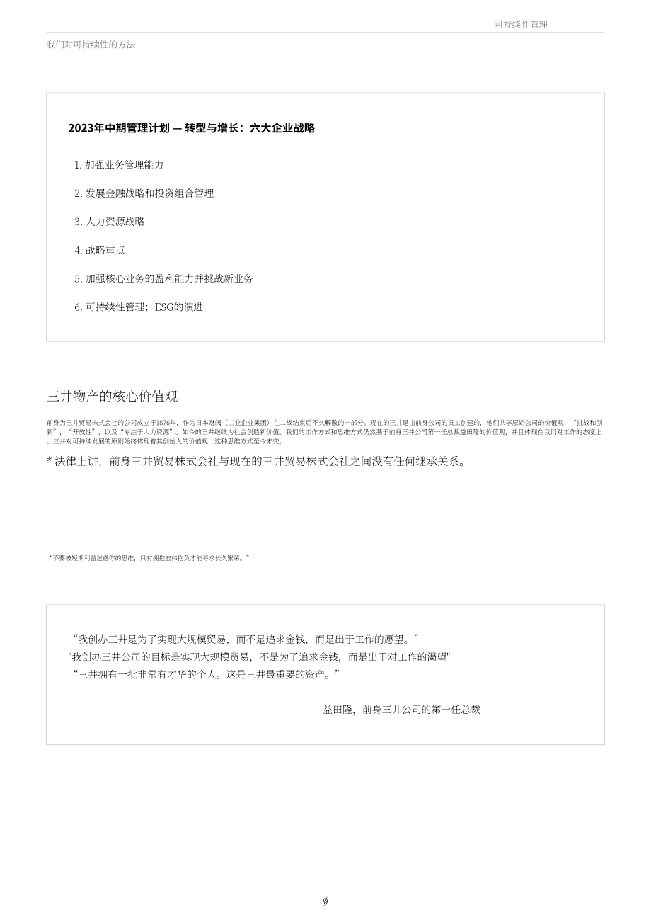三井物產(chǎn)株式會社（MITSUI） 2021年可持續(xù)發(fā)展報告（英文版）（294頁）.pdf_第10頁