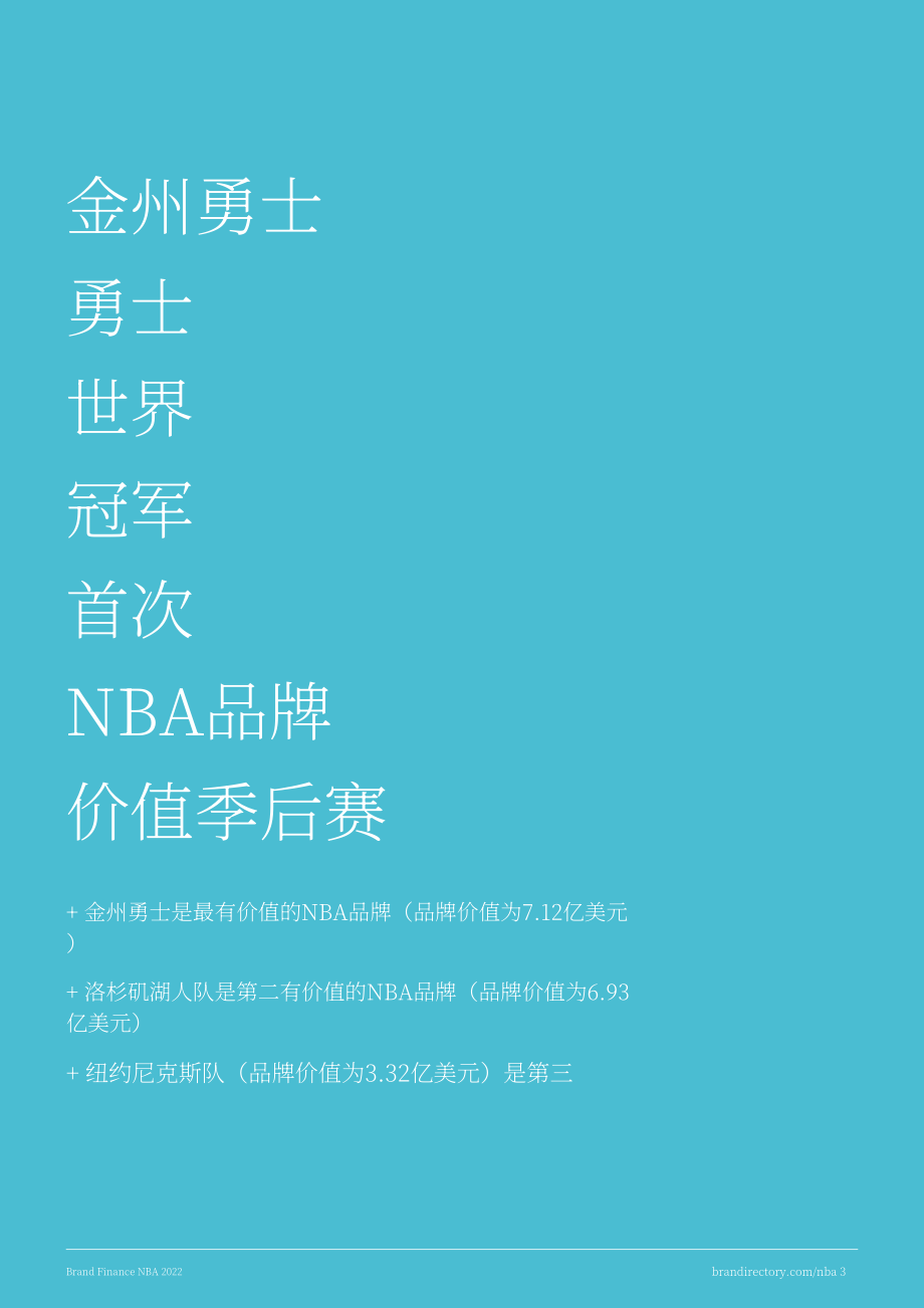 Brand Finance：2022年NBA品牌價值50強報告（英文版）（32頁）.pdf_第3頁