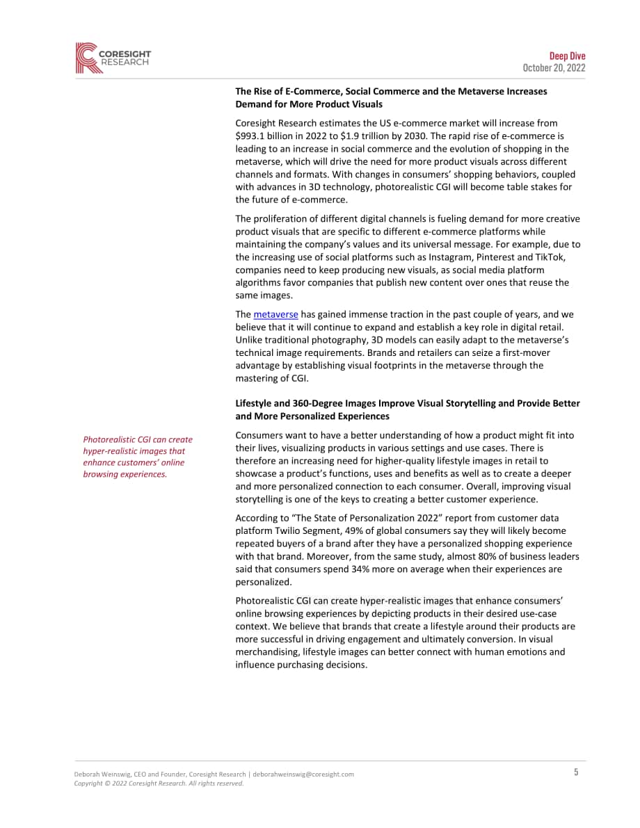 Coresight Research：創新智慧-CGI為零售業提供傳統攝影無法比擬的優勢（2022）（英文版）（10頁）.pdf_第5頁