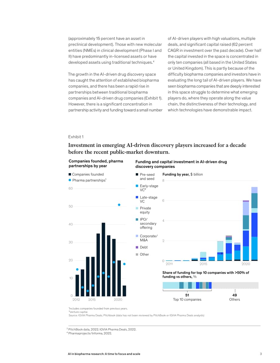 麥肯錫（McKinsey）：人工智能在生物制藥研究中的應用-集中精力和擴大規模的時機已至（英文版）（11頁）.pdf_第3頁