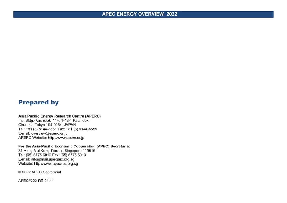 亞太經合組織（APEC）：2022年APEC國家能源概覽報告（英文版）（276頁）.pdf_第3頁