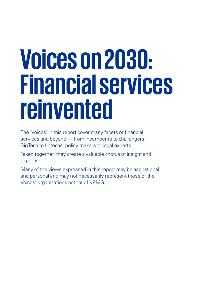 畢馬威（KPMG）：2030年展望：金融服務重塑（英文版）（88頁）.pdf_第2頁