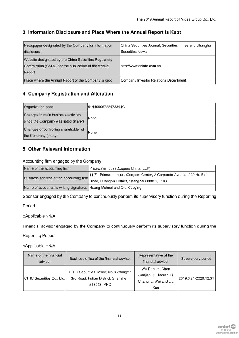 廣東美的電器股份有限公司2019年年度報告（英文版）（280頁）.PDF_第11頁