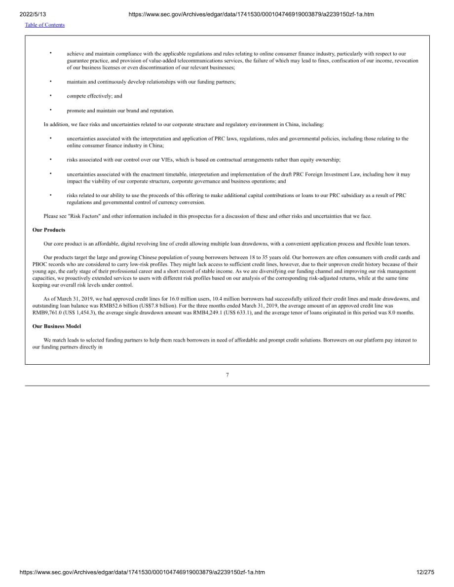 360數科（QFIN）美股IPO招股說明書（更新版）（275頁）.pdf_第12頁