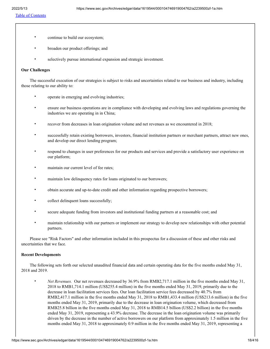 玖富（JFU）美股IPO招股說明書（更新版）（416頁(yè)）.pdf_第18頁(yè)