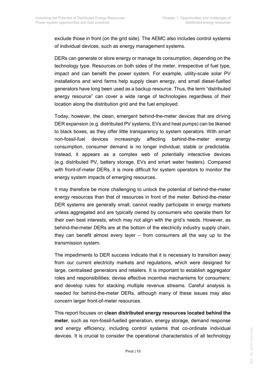 國際能源署（IEA）：釋放分布式能源的潛力-電力系統的機遇和最佳實踐（英文版）（116頁）.pdf_第15頁
