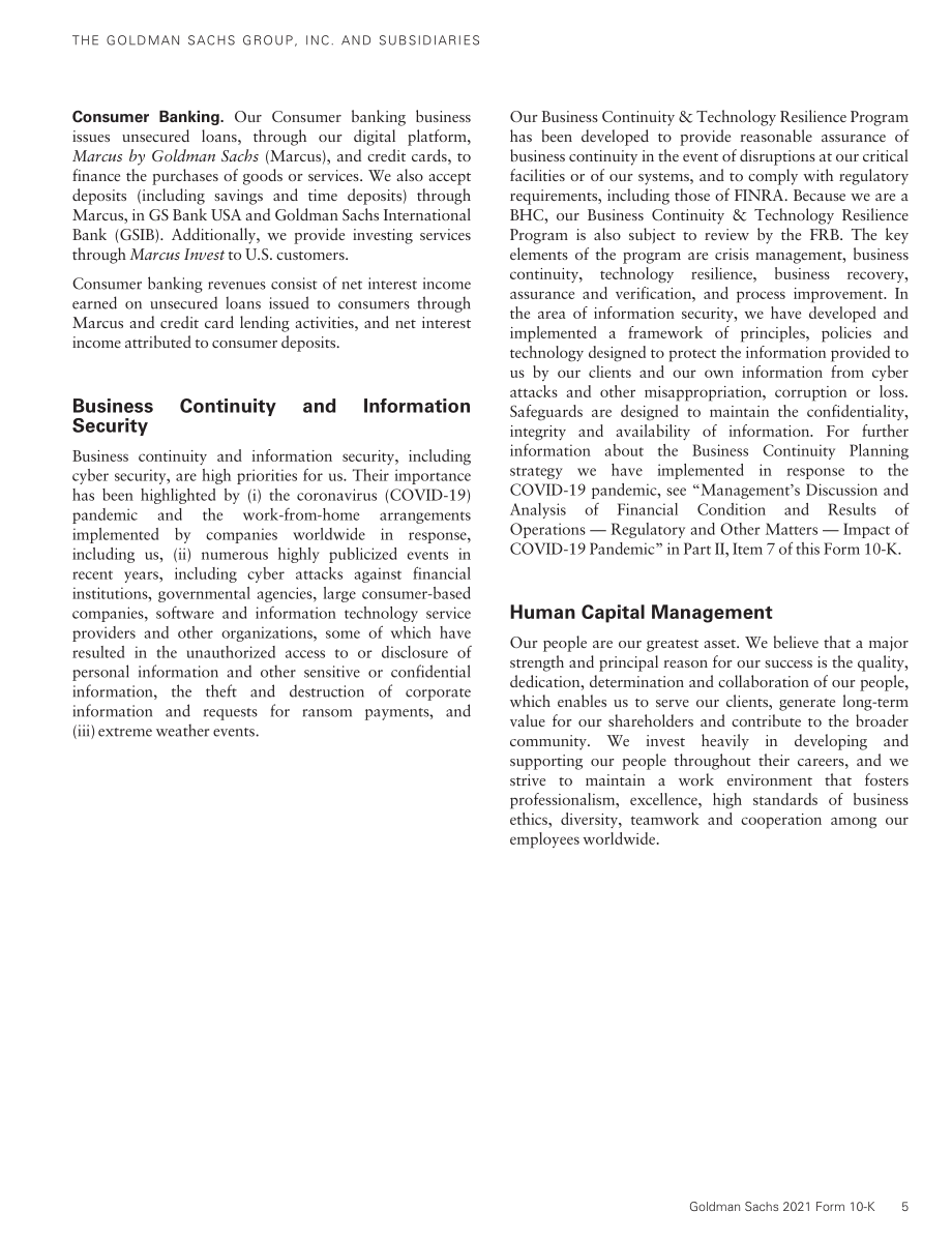 高盛（GOLDMAN SACHS GROUP）2021年年度報告（英文版）（250頁）.pdf_第19頁