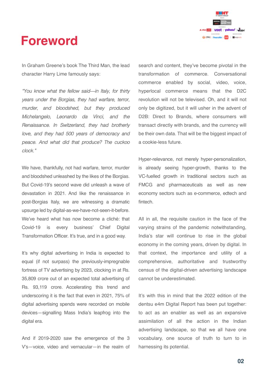 電通（Dentsu）：2022年印度數字化廣告報告（英文版）（71頁）.pdf_第4頁
