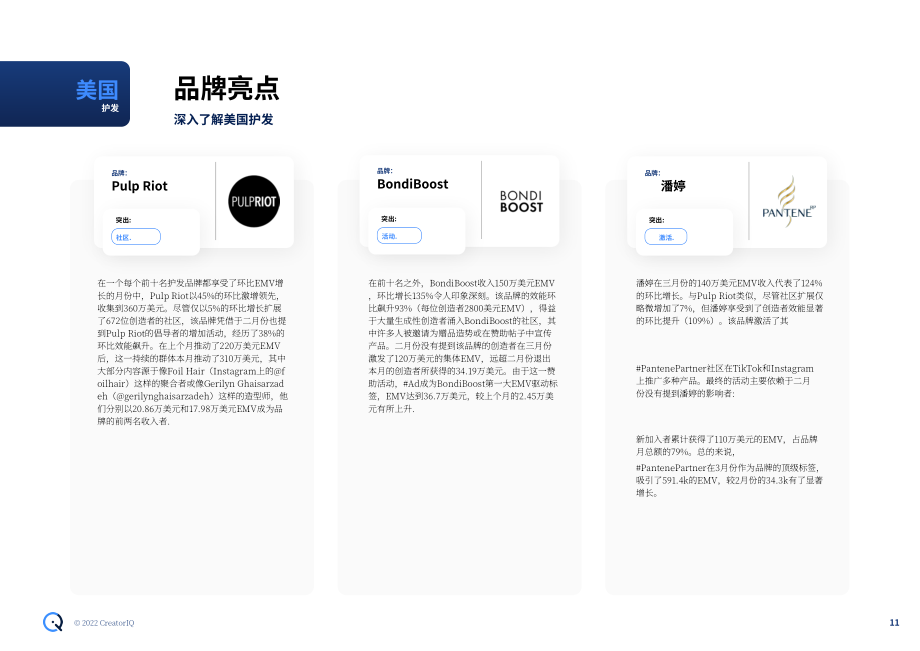 CreatorIQ：2022年3月美國社交媒體上熱門美容和時尚品牌排名報告（英文版）（32頁）.pdf_第11頁