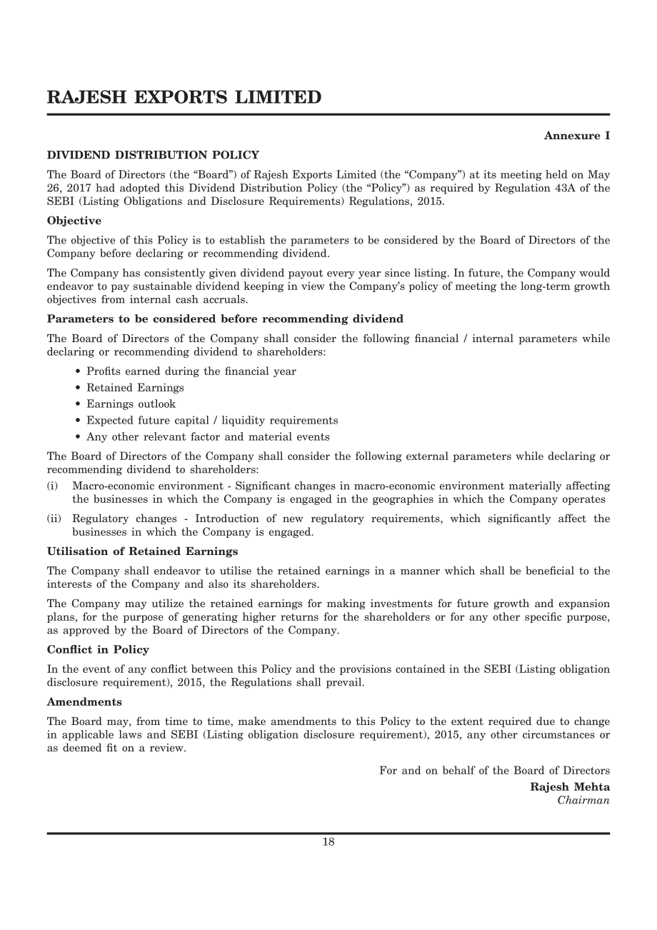RajeshExports公司（RAJESH EXPORTS）2021年年度報告（英文版）（112頁）.pdf_第18頁