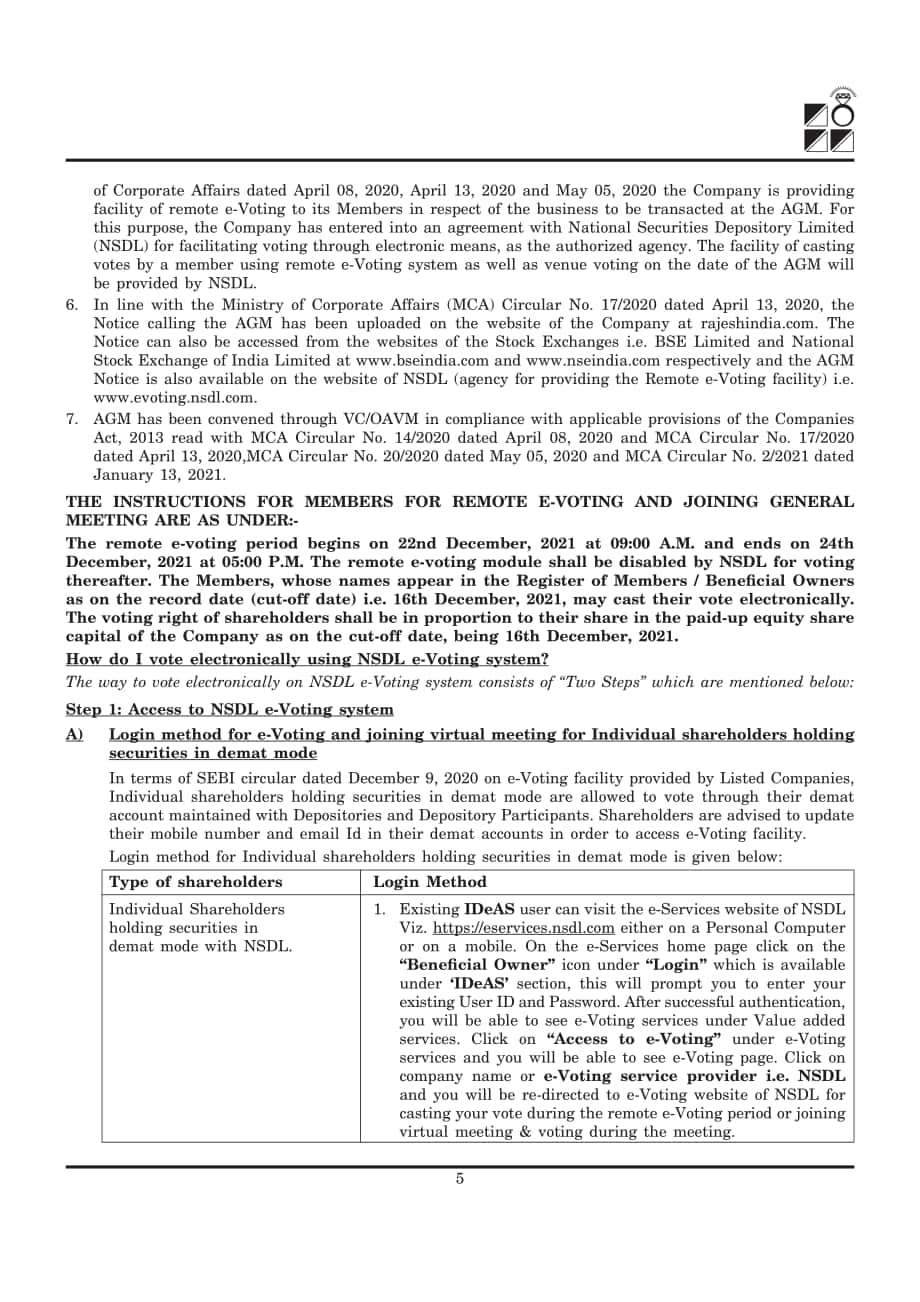 RajeshExports公司（RAJESH EXPORTS）2021年年度報告（英文版）（112頁）.pdf_第5頁