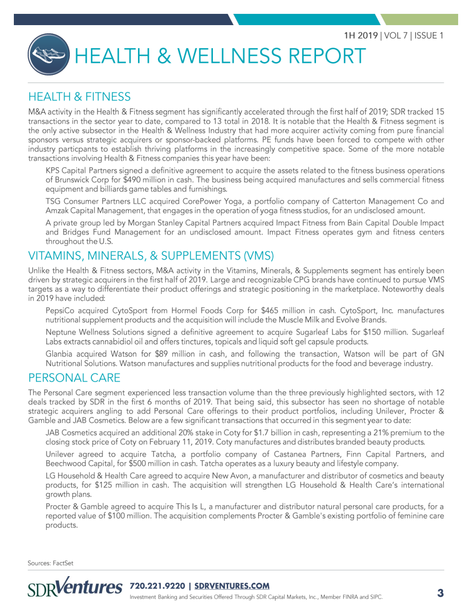 SDR Ventures：2019年上半年醫療健康行業并購趨勢報告（英文版）（12頁）.pdf_第3頁
