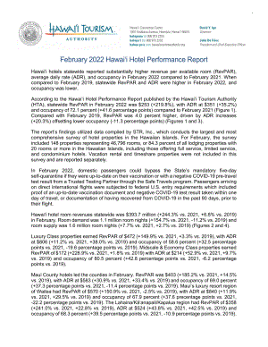 夏威夷旅游局（HTA）：2022年2月夏威夷酒店績效報告（英文版）（10頁）.