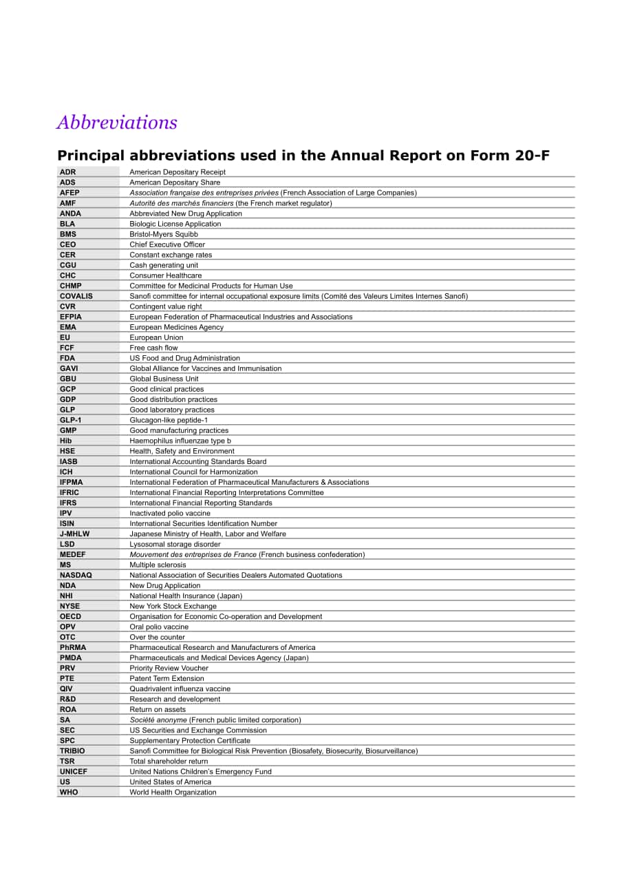 賽諾菲（SANOFI）2021年年度報告（英文版）（292頁）.pdf_第6頁