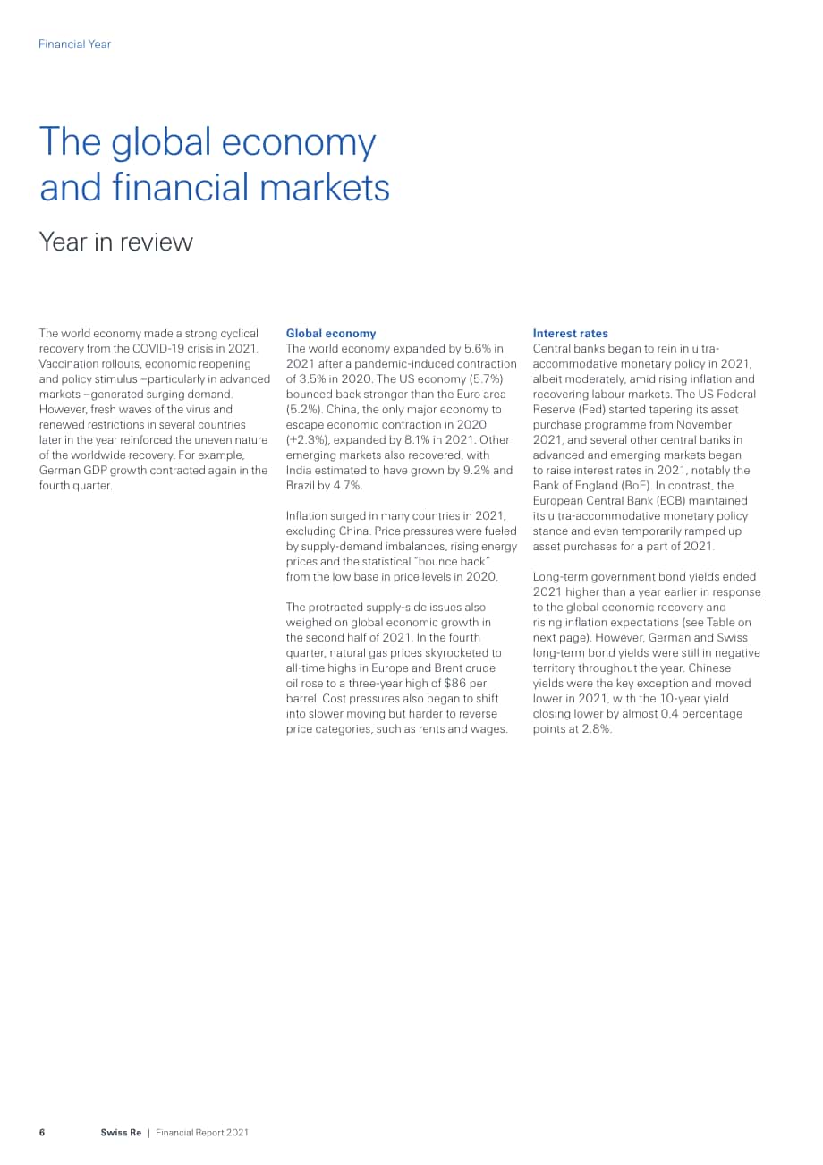 瑞士再保險(xiǎn)股份有限公司（SWISS RE）2021年年度報(bào)告（英文版）（354頁）.pdf_第6頁