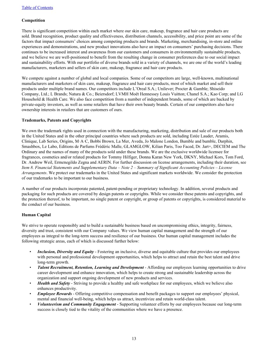 雅詩蘭黛（Estee Lauder）2021年年度報告-財報（英文版）（164頁）.pdf_第14頁