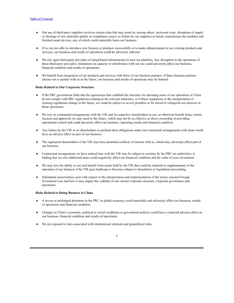 涂鴉智能（TUYA.US）2021年年度報(bào)告（英文版）（536頁(yè)）.pdf_第10頁(yè)