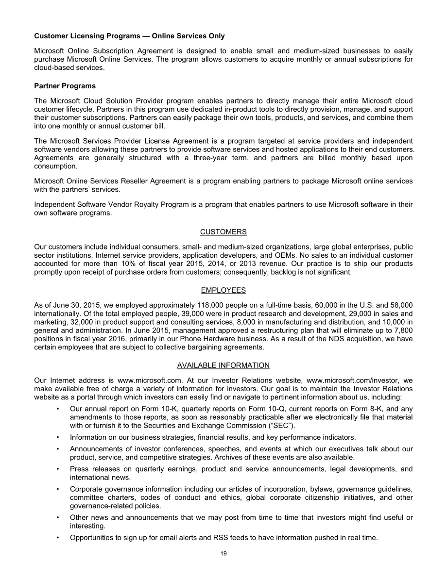 微軟（MICROSOFT）2015年年度報告-財報（英文版）（89頁）.pdf_第20頁