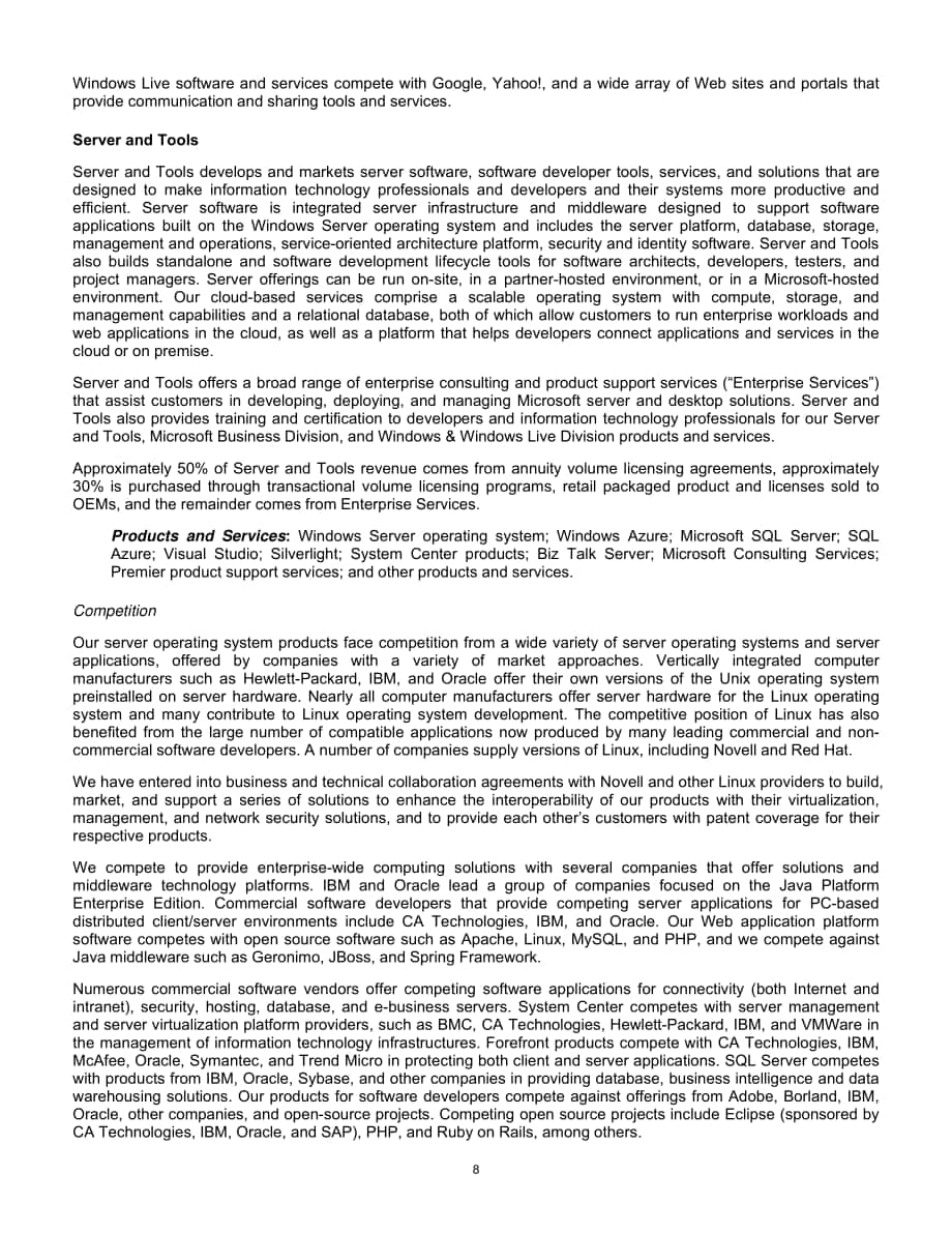 微軟（MICROSOFT）2010年年度報告-財報（英文版）（80頁）.pdf_第9頁