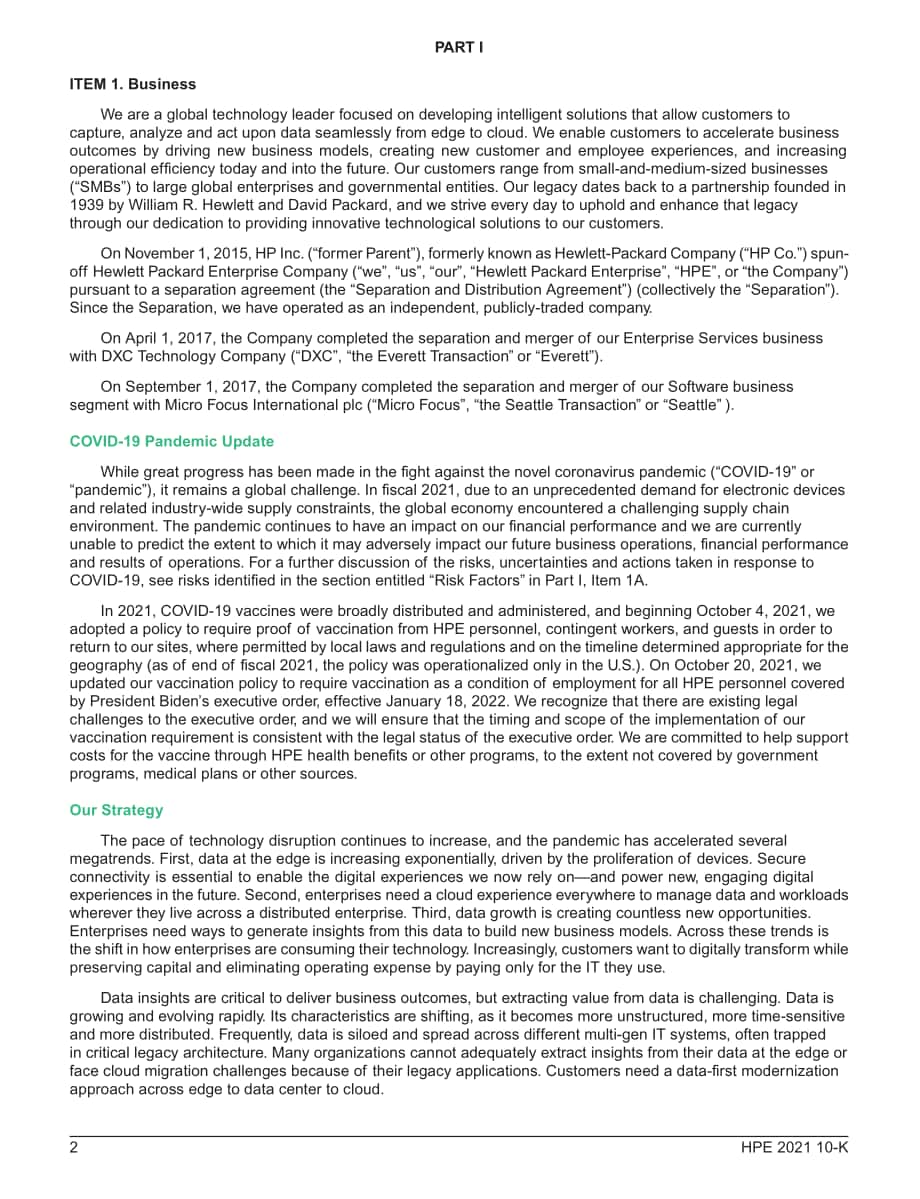 慧與公司（HEWLETT PACKARD ENTERPRISE）2021年年度報告（英文版）（160頁）.pdf_第4頁