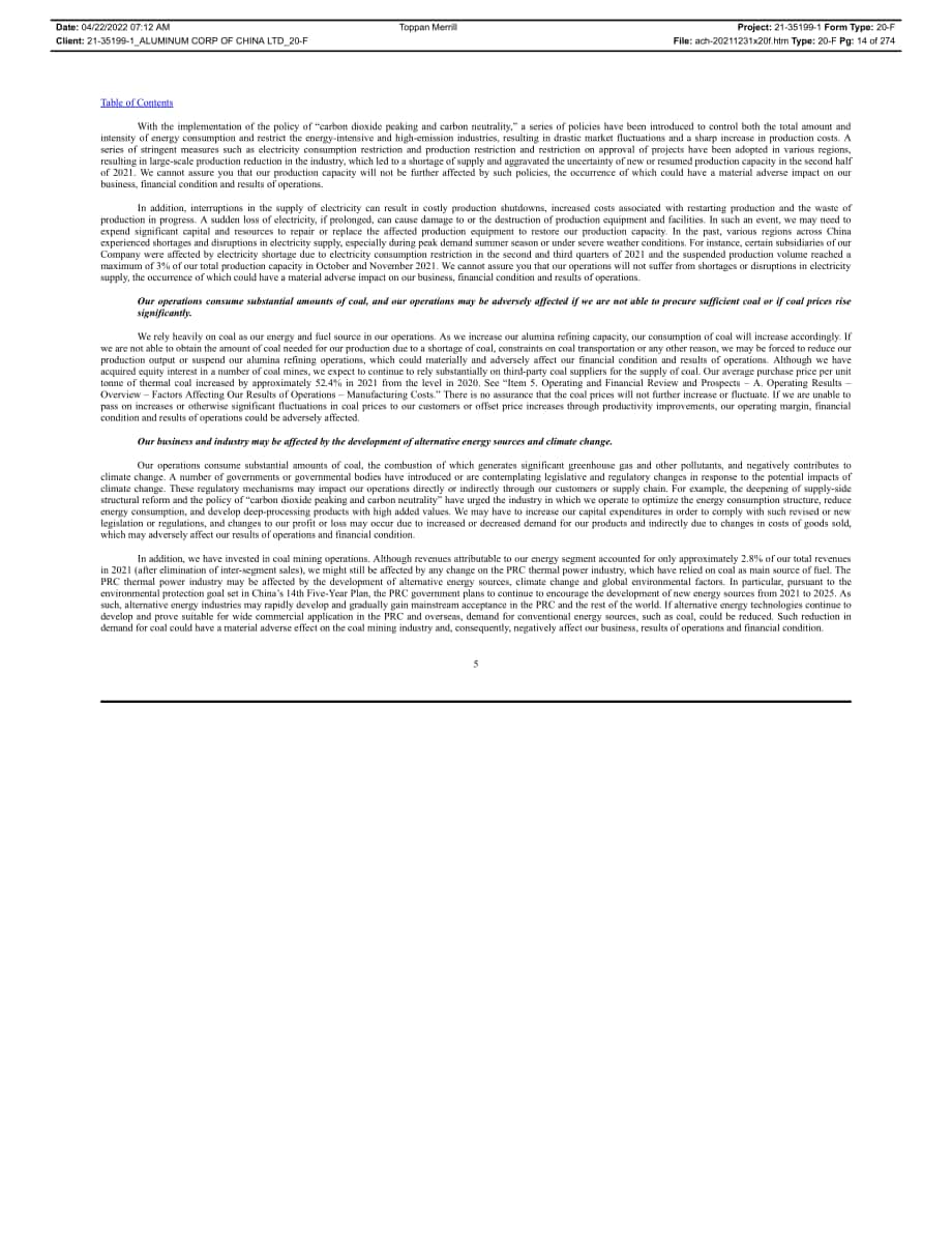 中國鋁業集團有限公司（ALUMINUM CORP. OF CHINA）2021年年度報告（英文版）（388頁）.pdf_第15頁