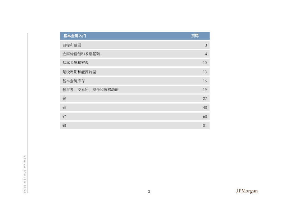 摩根大通（J.P. Morgan）：全球投資策略-2022年大宗商品戰略分析報告-基本金屬入門（英文版）（99頁）.pdf_第2頁