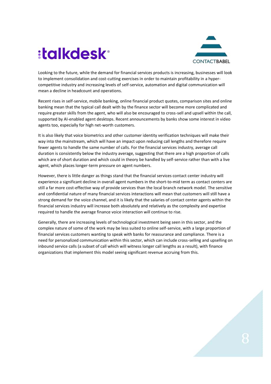 ContactBabel：美國呼叫中心垂直領域-金融服務業呼叫中心的發展情況報告（英文版）（28頁）.pdf_第8頁